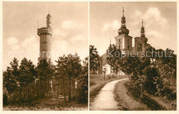 Jaegerndorf Krnov Sudeten Burgberg Lichtensteinwarte Wallfahrtskirche