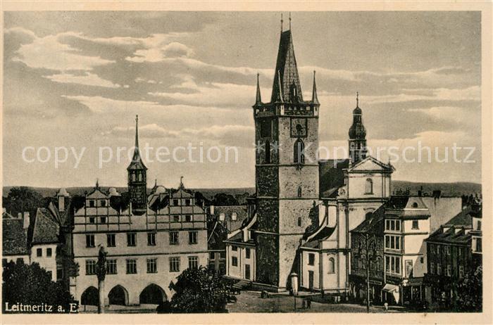 Leitmeritz Litomerice Nordboehmen Rathaus Kirche