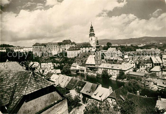 Cesky Krumlov Stadtbild mit Kirche