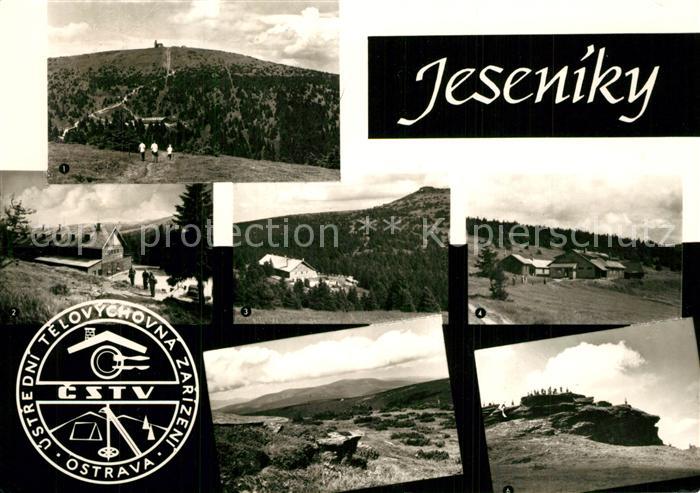 Jeseniky Landschaftspanorama Berghuetten Felsen