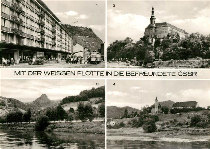 Usti nad Labem Mit der Weissen Flotte in die Befreundete CssR Schloss Decin Burg