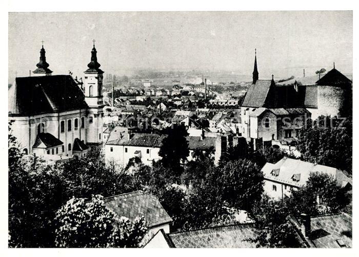 Sternberg Maehren Stadtbild mit Kirchen