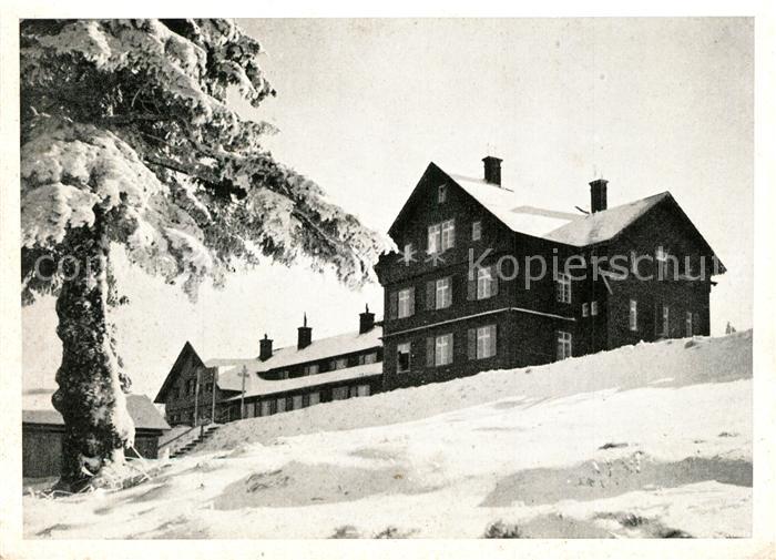 Freiwaldau Tschechien Schaeferei im Altvatergebirge Winterlandschaft