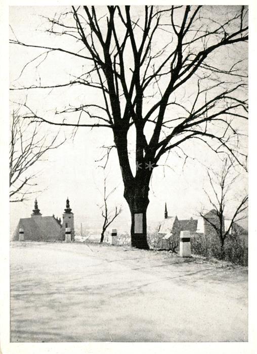 Sternberg Maehren Ansicht von der Hauptstrasse aus im Winter