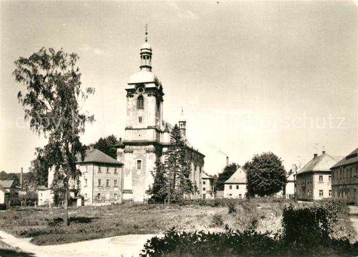 Sluknov Blick zur Kirche