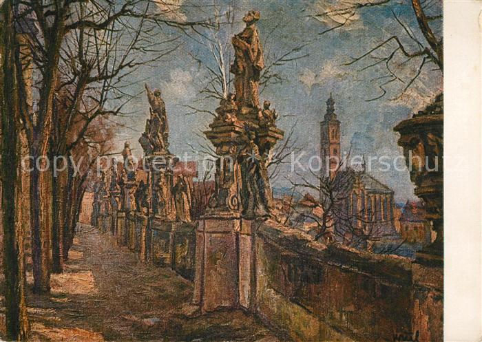 Kutna Hora Vyhled s terasy pred Jesuitskou koleji Jesuitenkolleg Josef Krcil Kue