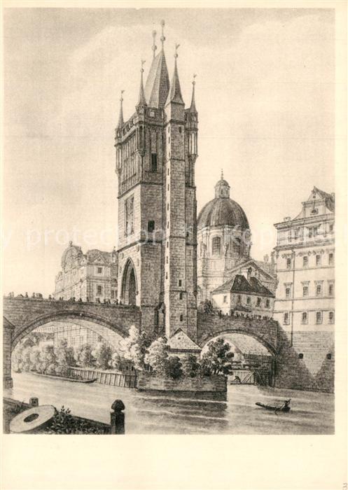 Praha Prahy Prague Stadtansicht anno 1830 Morstadt Kuenstlerkarte