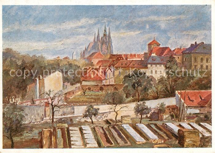 Praha Prahy Prague Novy svet Kuenstlerkarte