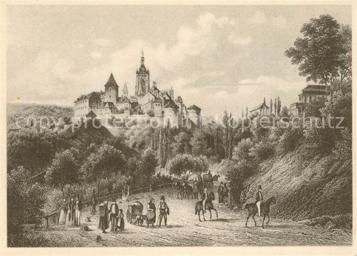 Praha Prahy Prague Hradcany z Chotkovy silnice Morstadt Kuenstlerkarte