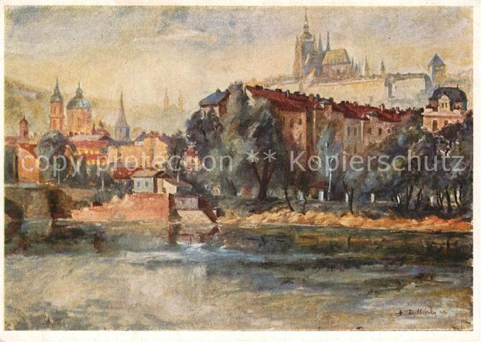 Praha Prahy Prague Strakova akademie Kuenstlerkarte
