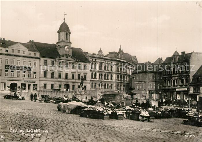 Teplitz-Schoenau Teplice Marktplatz
