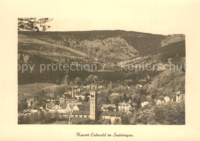 Eichwald Tschechien Panorama Kurort im Sudetengau