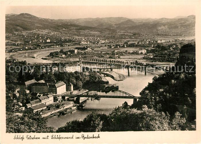 Tetschen-Bodenbach Boehmen Panorama Elbe Bruecke Schloss Schaeferwand