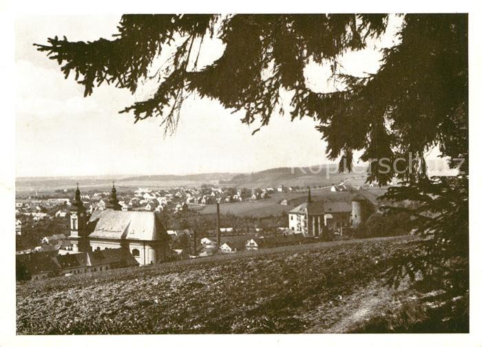 Sternberg Maehren Panorama mit Pfarrkirche und Schloss