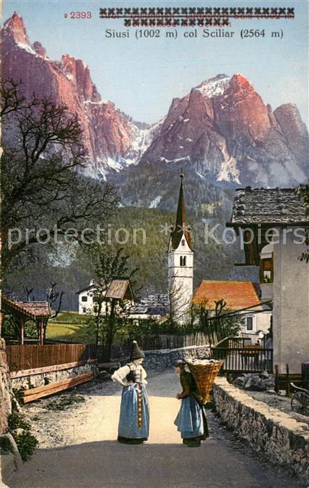 Siusi allo Sciliar Dorfstrasse Schlern