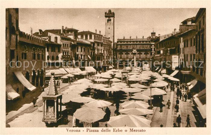 Verona Veneto Piazza delle Erbe Mercato
