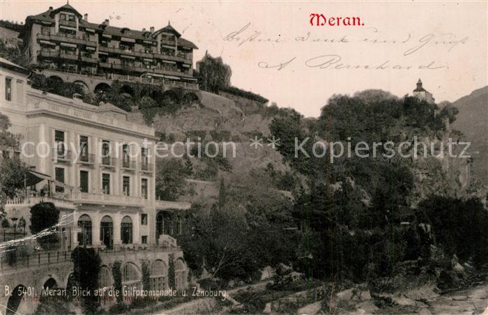 Meran Merano Gilfpromenade Zenoburg