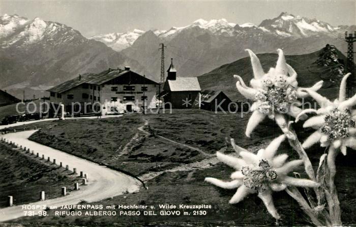 Passo del Giovo Jaufenpass Hospiz Rifugio-Albergo Wilde Kreuzspitze