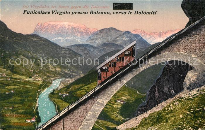 Bolzano Funicolare Virgolo Dolomiti Virglbahn