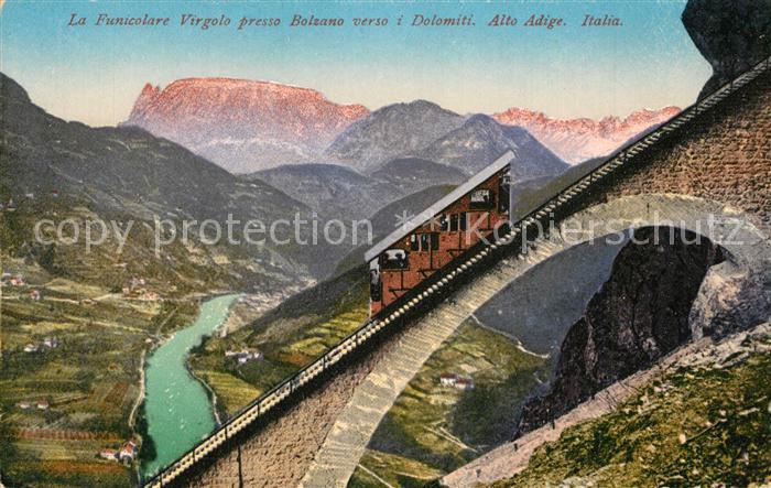 Bolzano Funicolare Virgolo Dolomiti Virglbahn