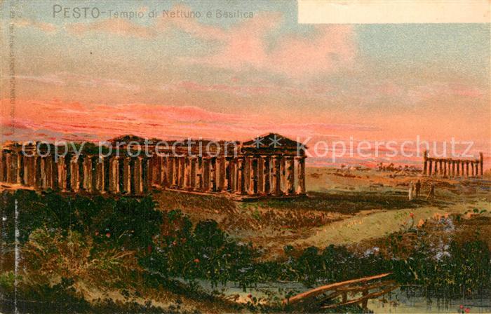 Pesto Paestum Tempio di Nettuno e Basilica