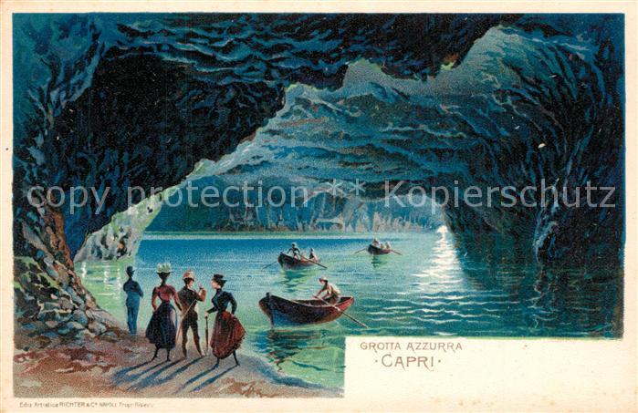 Capri Grotta Azzurra Litho