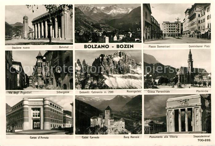 Bolzano Stazione Nuova Piazza Domenicani Castel Carnedo Corpo d Armata
