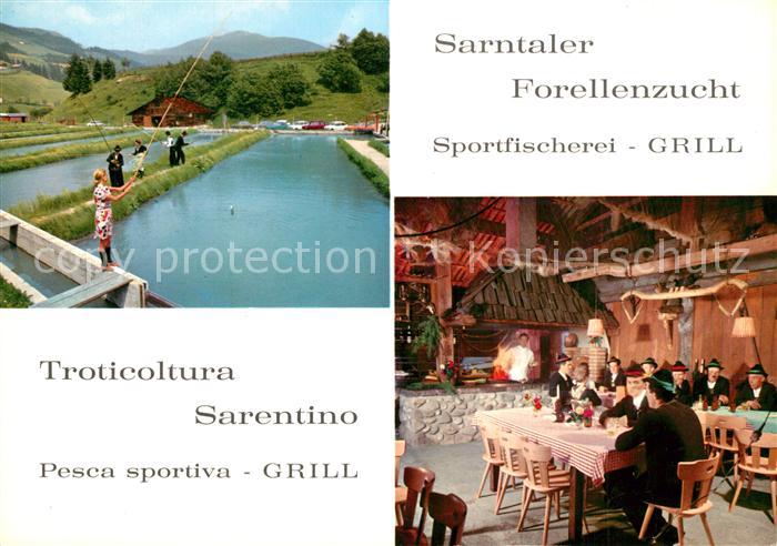 Sarentino Bozen Troticoltura Forellenzucht Sportfischerei-Grill