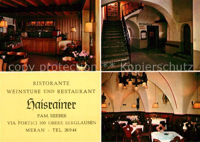 Meran Merano Restaurant-Weinstube Haisrainer