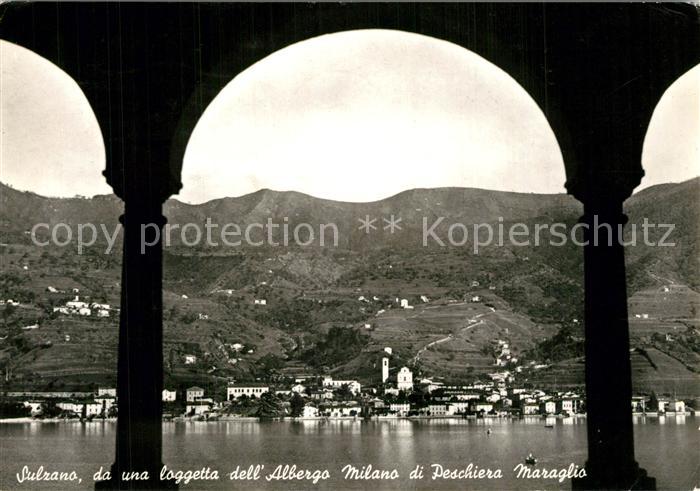 Sulzano Vista dall'Albergo Milano di Peschiera Maraglio