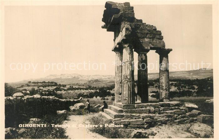 Girgenti Agrigento Tempio di Castore e Polluce