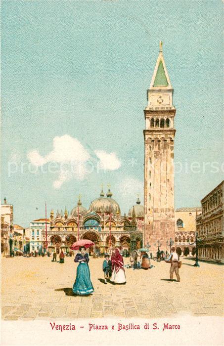 Venezia Venedig Piazza Basilica San Marco Litho