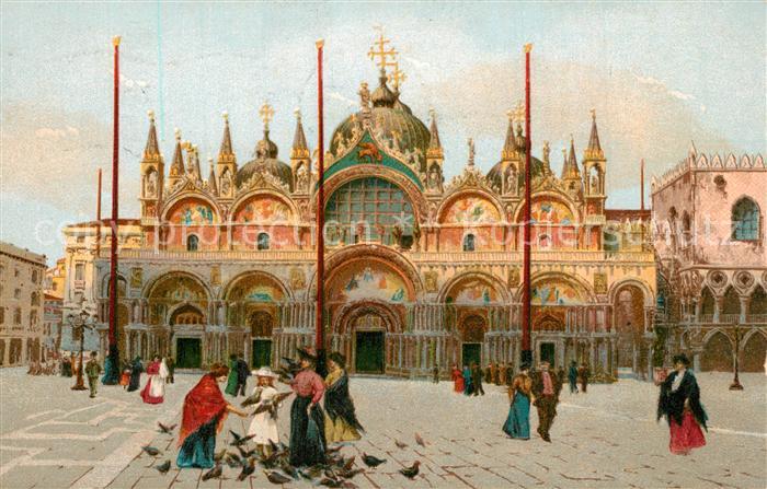 Venezia Venedig Basilica di San Marco Litho