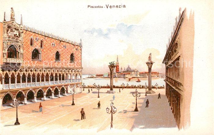 Venezia Venedig Piazzetta Litho