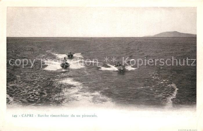 Capri Barche rimorchiate da un Piroscafo