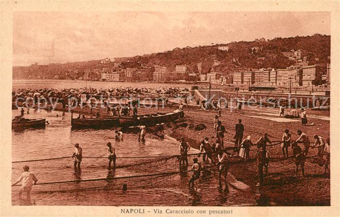 Napoli Neapel Via Caracciolo Pescatori