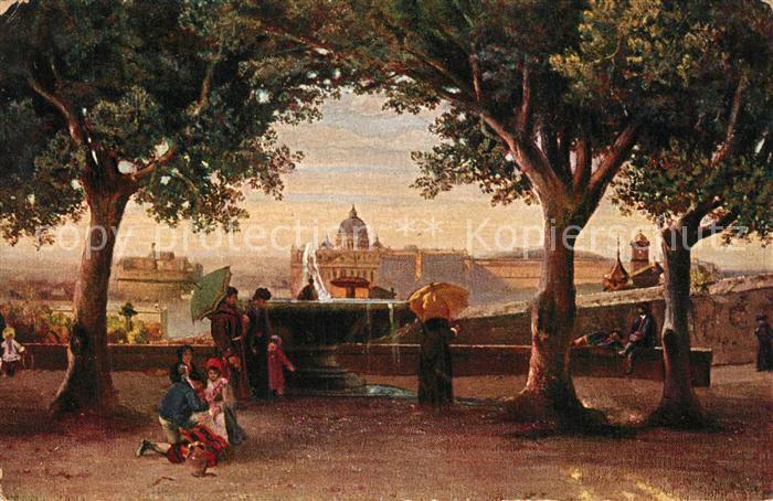 Roma Rom Blick vom Monte Pincio St. Peter Vatican Engelsburg