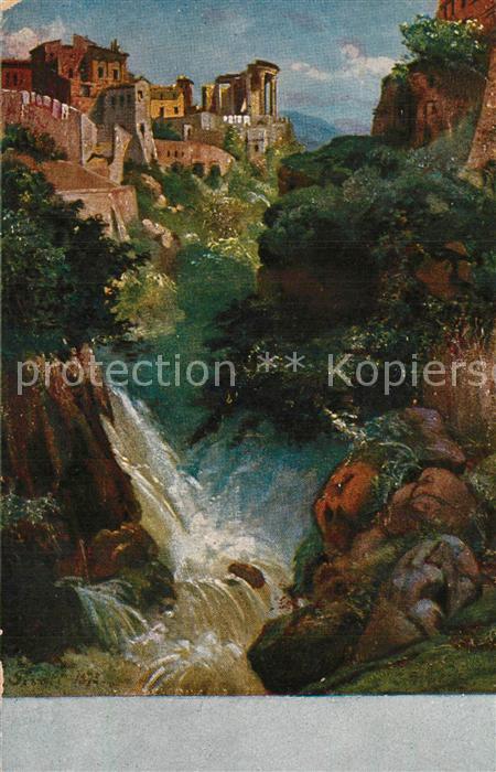 Tivoli Sibyllentempel Wasserf?lle K?nstlerkarte