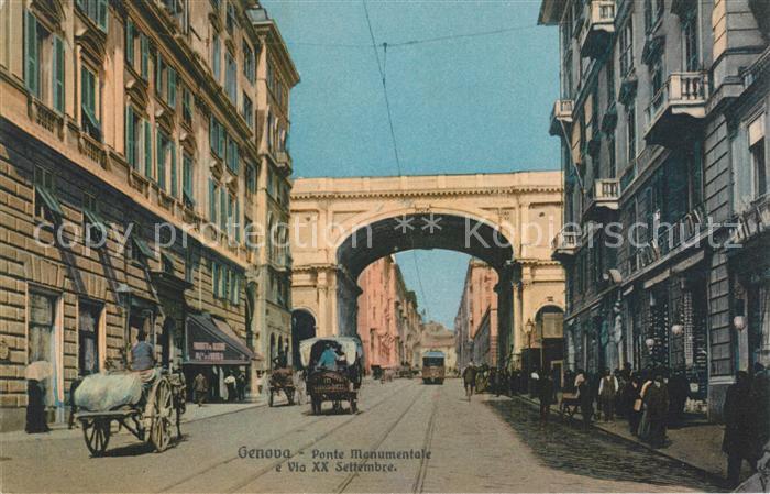 Genova Genua Liguria Ponte Monumentale Via XX Settembre