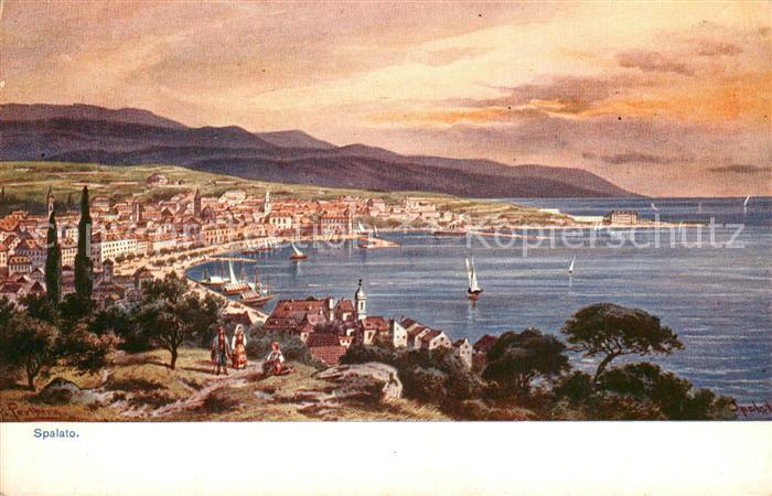 Spalato Split K?nstlerkarte Perlberg