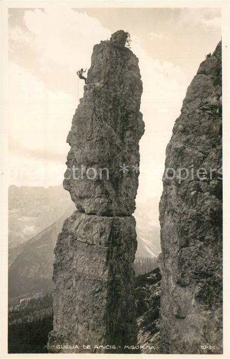Bergsteigen Klettern Guglia de Amicis Misurina