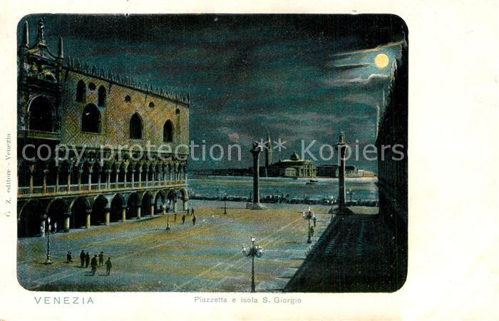 Venezia Venedig Piazzetta e Isola S. Giorgio