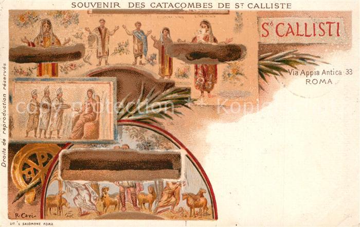 Roma Rom Catacombe di San Callisto Litho