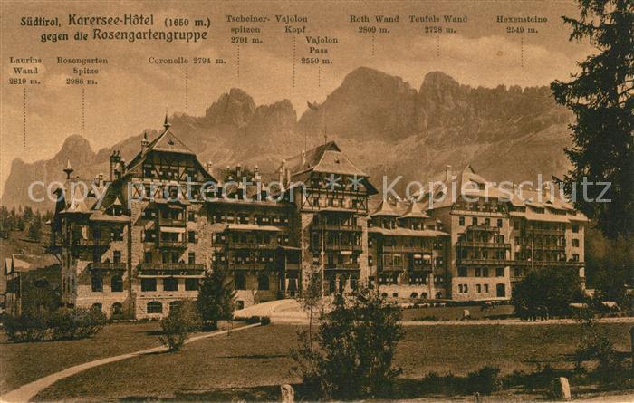 Karersee S?dtirol Karersee-Hotel Rosengartengruppe