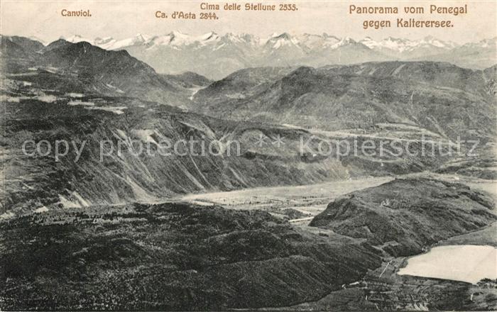Kalterer See S?dtirol Panorama vom Penegal