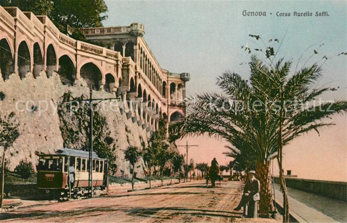 Genova Genua Liguria Corso Aurelio Saffi Strassenbahn