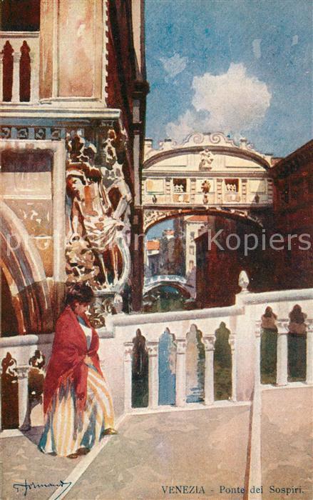 Venezia Venedig Ponte dei Sospiri K?nstlerkarte