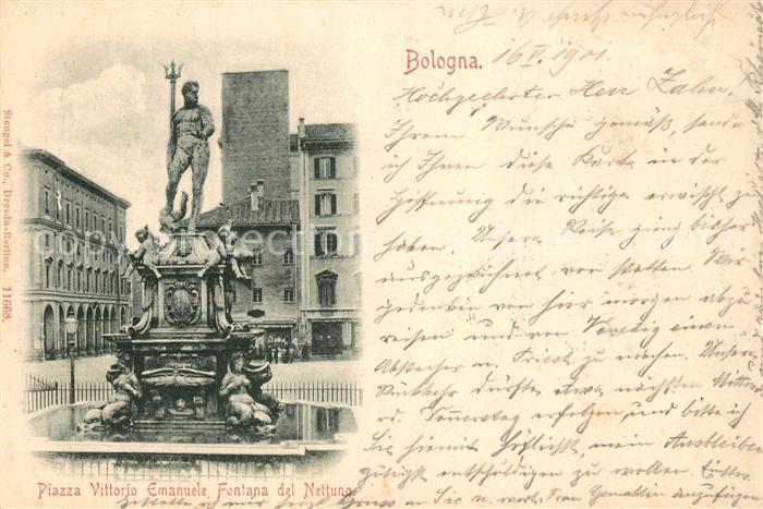 Bologna Piazza Vittorio Emanuele Fontana del Nettuno