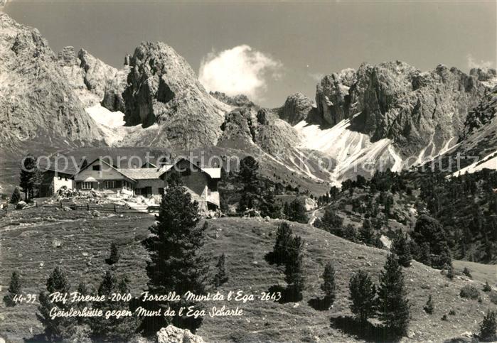 Rifugio Firenze Geislerh?tte Forcella Munt da l'Ega
