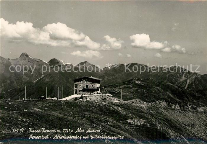 Passo Pennes Alpi Aurine Alpenrosenhof Wilderkreuzspitze